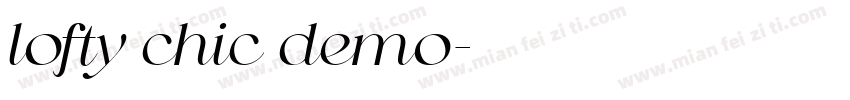 lofty chic demo字体转换